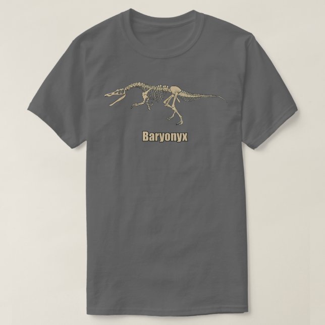Dinosaur Baryonyx Fossil skeleton T-Shirt (Design framsida)