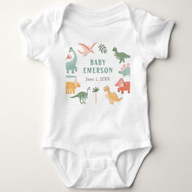 Dinosaur Bebis Heldräkt T Shirt (Dinosaur Baby Bodysuit by Painted Paperie
)