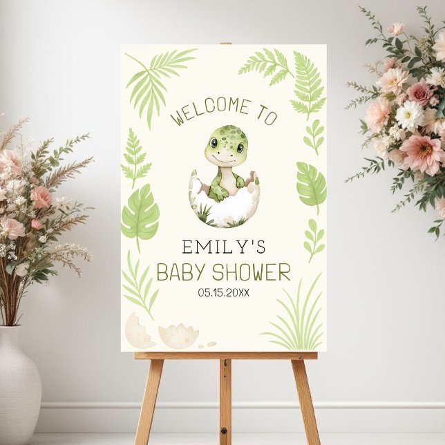 Dinosaur Bebis Shower Välkomstskylt Poster (Skapare uppladdad)