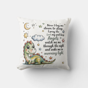 Dinosaur Bedtime Prayer Pillow Kudde