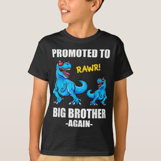 Dinosaur Big Bro 2 T Shirt (Framsida)