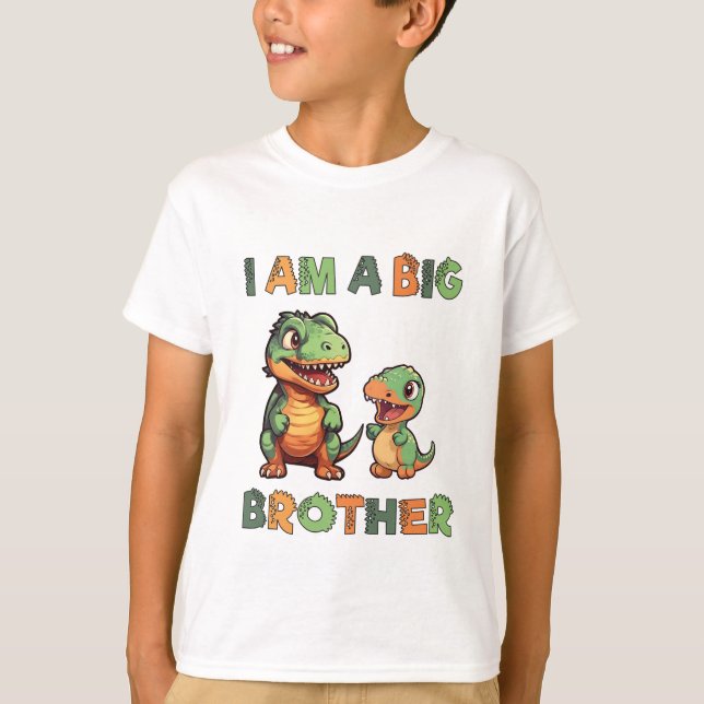 Dinosaur Big Brother T Shirt (Framsida)
