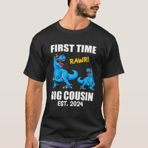 Dinosaur Big Cousin Baby Meddelande 1:a gången Co T Shirt