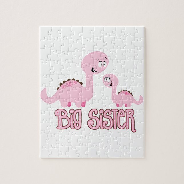Dinosaur Big Sister Pussel (Vertikal)