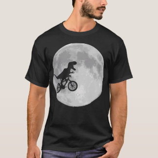 Dinosaur Bike och Måne Shirt Retro 80's underbara T Shirt