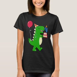 Dinosaur Birthday 9 year Old Humor Balloand T Shirt