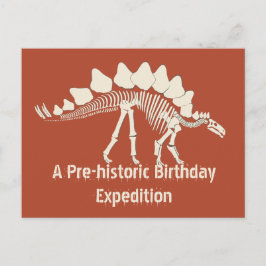 Dinosaur Birthday Äventyr Inbjudan Vykort