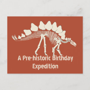Dinosaur Birthday Äventyr Inbjudan Vykort