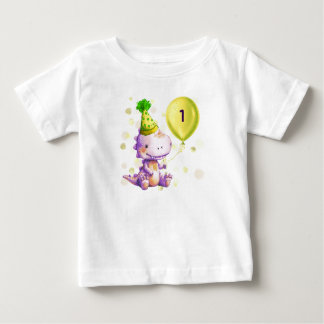 Dinosaur Birthday Balloon Add Age T Shirt