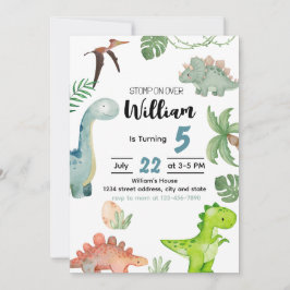 Dinosaur Birthday bjudande, inbjudan till läkare