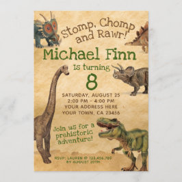 Dinosaur Birthday bjudande, Rawr Inbjudan