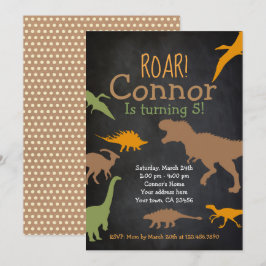 Dinosaur Birthday bjudande, Roar Party Inbjudningar