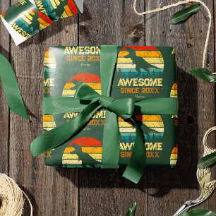 Dinosaur Birthday Boy Fantastisk sedan födelsetale Presentpapper