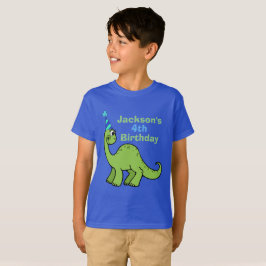 Dinosaur Birthday Boy Personlig Kids T Shirt