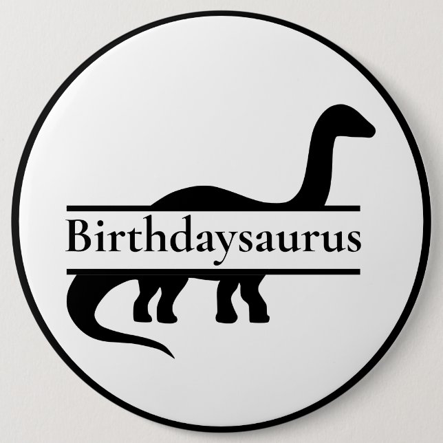 Dinosaur Birthday Button Knapp (Framsida)