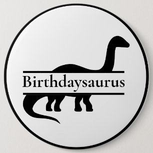 Dinosaur Birthday Button Knapp