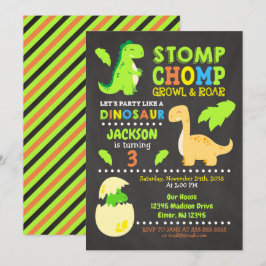 Dinosaur Birthday Call for a Boy Inbjudningar