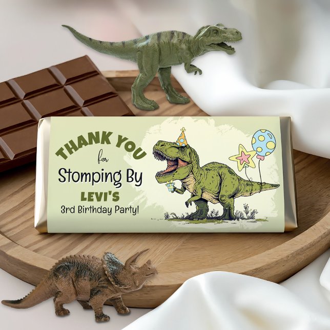 Dinosaur Birthday DIY Chocolate Bar Favor Wrapper (Skapare uppladdad)