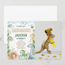 Dinosaur Birthday Fotoinbjudan