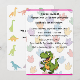 Dinosaur Birthday-inbjudan Inbjudningar