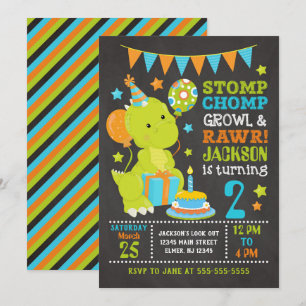 Dinosaur Birthday-inbjudan Inbjudningar