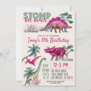 Dinosaur Birthday-inbjudan Inbjudningar