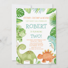 Dinosaur Birthday-inbjudan Inbjudningar