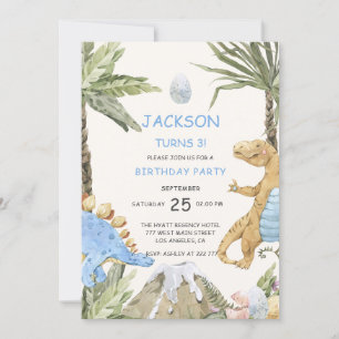 Dinosaur Birthday-inbjudan Inbjudningar