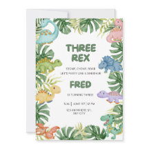 Dinosaur Birthday-inbjudan