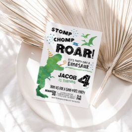 Dinosaur Birthday-inbjudan Inbjudningar