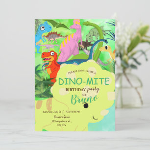 Dinosaur Birthday-inbjudan Inbjudningar