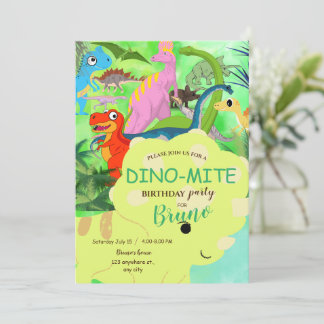 Dinosaur Birthday-inbjudan Inbjudningar