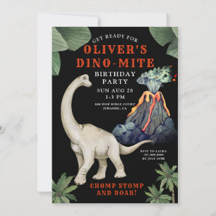 Dinosaur Birthday-inbjudan Inbjudningar