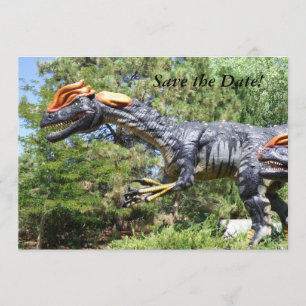 Dinosaur Birthday-inbjudan Spara Datumet