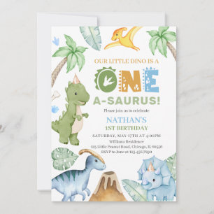 Dinosaur Birthday Inbjudningar