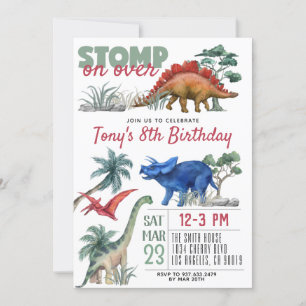 Dinosaur Birthday Inbjudningar