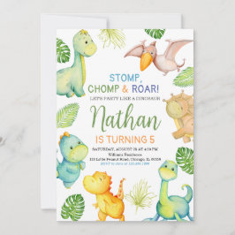 Dinosaur Birthday Inbjudningar