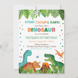 Dinosaur Birthday Inbjudningar