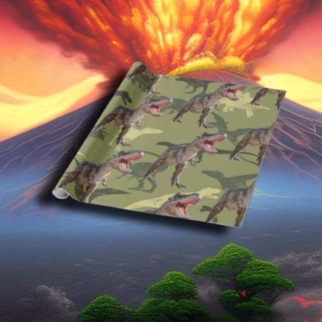 Dinosaur Birthday Mönster Jurassic World Presentpapper (Skapare uppladdad)