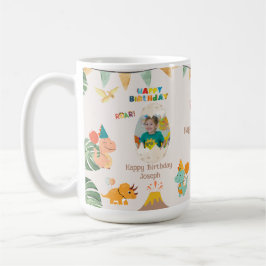 Dinosaur Birthday Mugg Gift - Anpassningsbar Photo