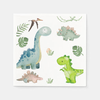 Dinosaur Birthday Napkins Pappersservett