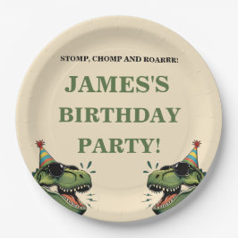 Dinosaur Birthday Papper Plate Kids Party
