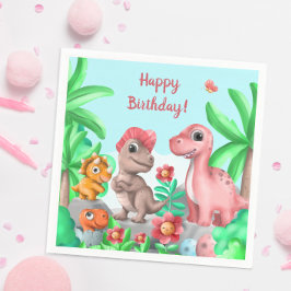 Dinosaur Birthday Pappersservett