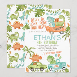 Dinosaur Birthday Parad Inbjudningar