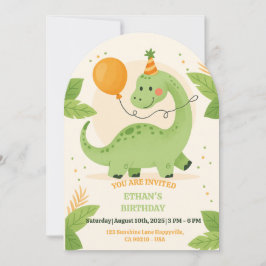Dinosaur Birthday Party Invitation  Inbjudningar