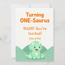 Dinosaur Birthday Party Invitation Inbjudningar