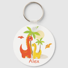 Dinosaur Birthday Personlig Keychain Gift Nyckelring
