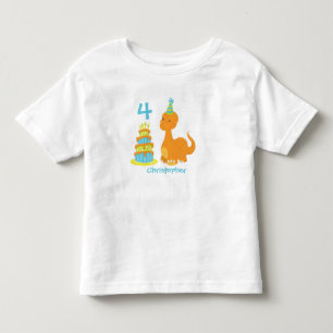 Dinosaur Birthday Personlig Shirt - Dino Bday Tee
