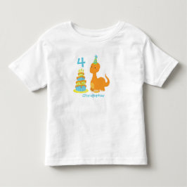 Dinosaur Birthday Personlig Shirt - Dino Bday Tee Shirt