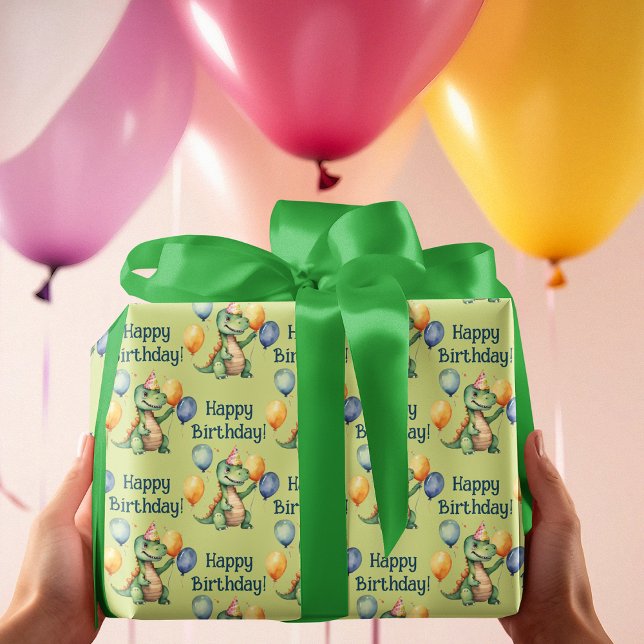 Dinosaur Birthday Presentpapper (Skapare uppladdad)
